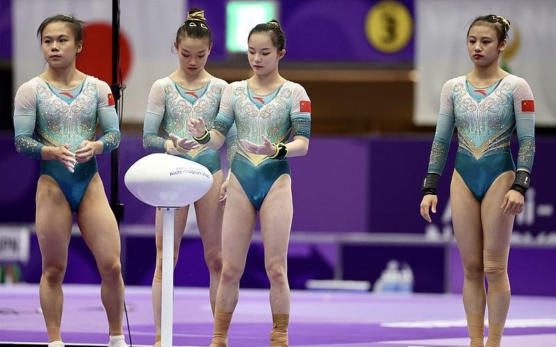 实力碾压日本队！中国队连续第十四次夺得亚运会体操女团冠军